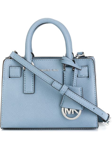 michael kors small blue handbags.